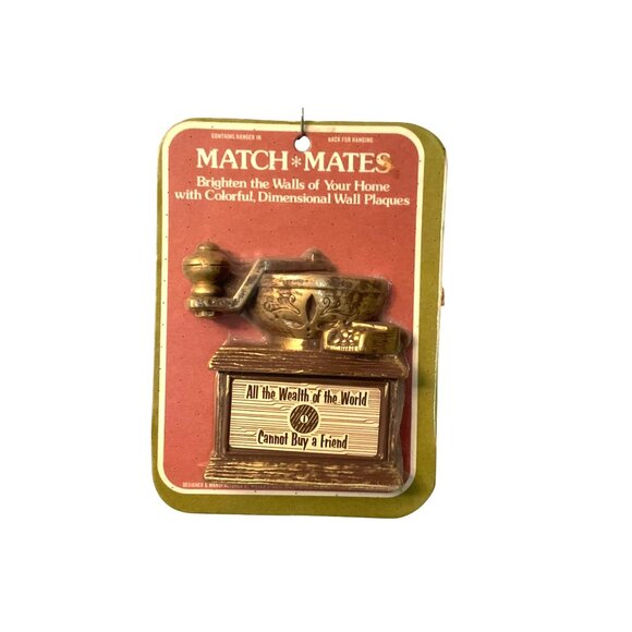 Vintage Match Mates Dimensional Wall Plaque "All The Wealth Of The World Cannot - Picture 2 of 6